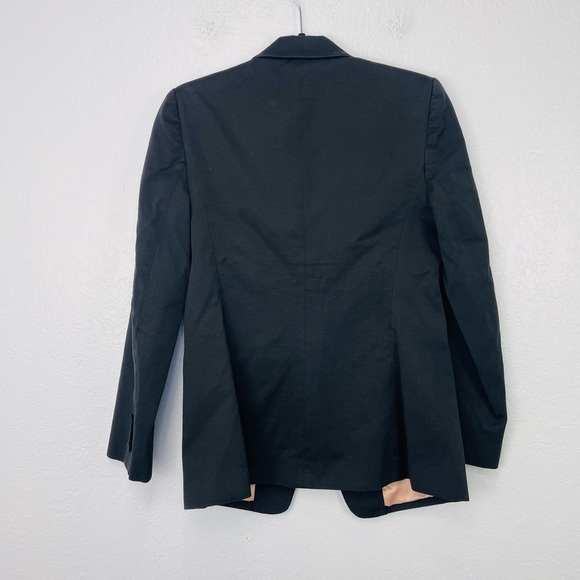 Rebecca Taylor Black Ottoman Pleated Front Blazer - Picture 6 of 7